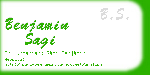 benjamin sagi business card