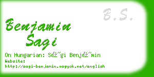 benjamin sagi business card